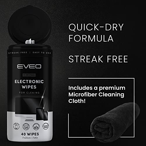 Electronics Wipes Screen Cleaner - Packs of 40 - EVEO TV