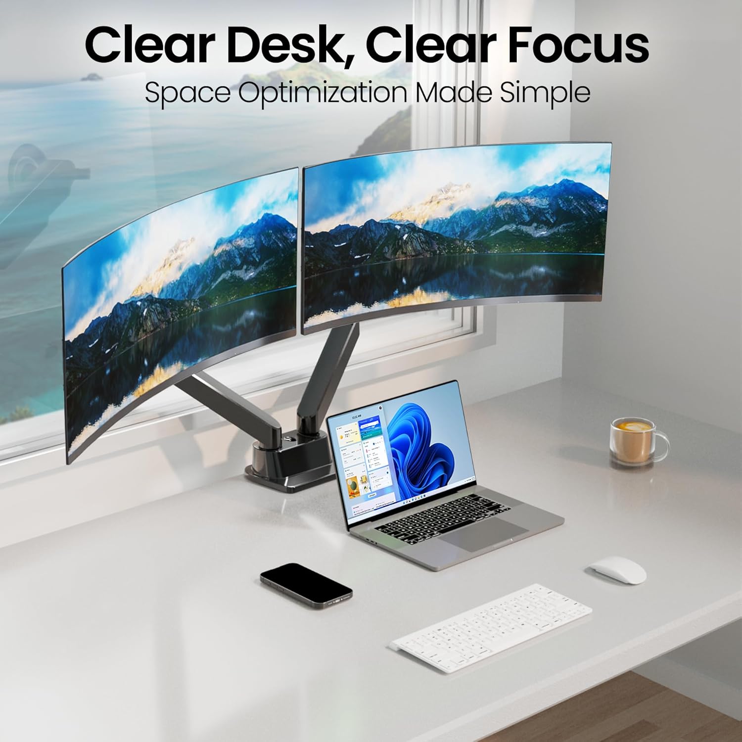 Premium Dual Monitor Mount - EVEO TV