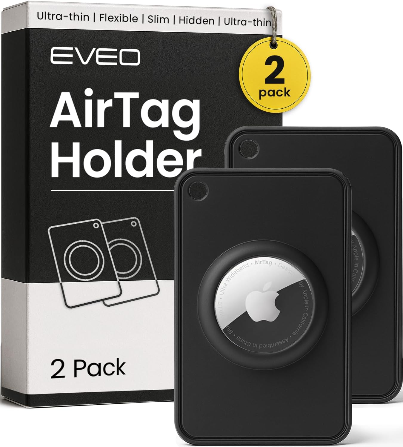 Apple AirTag Wallet Holder – (2 Pack) - EVEO TV