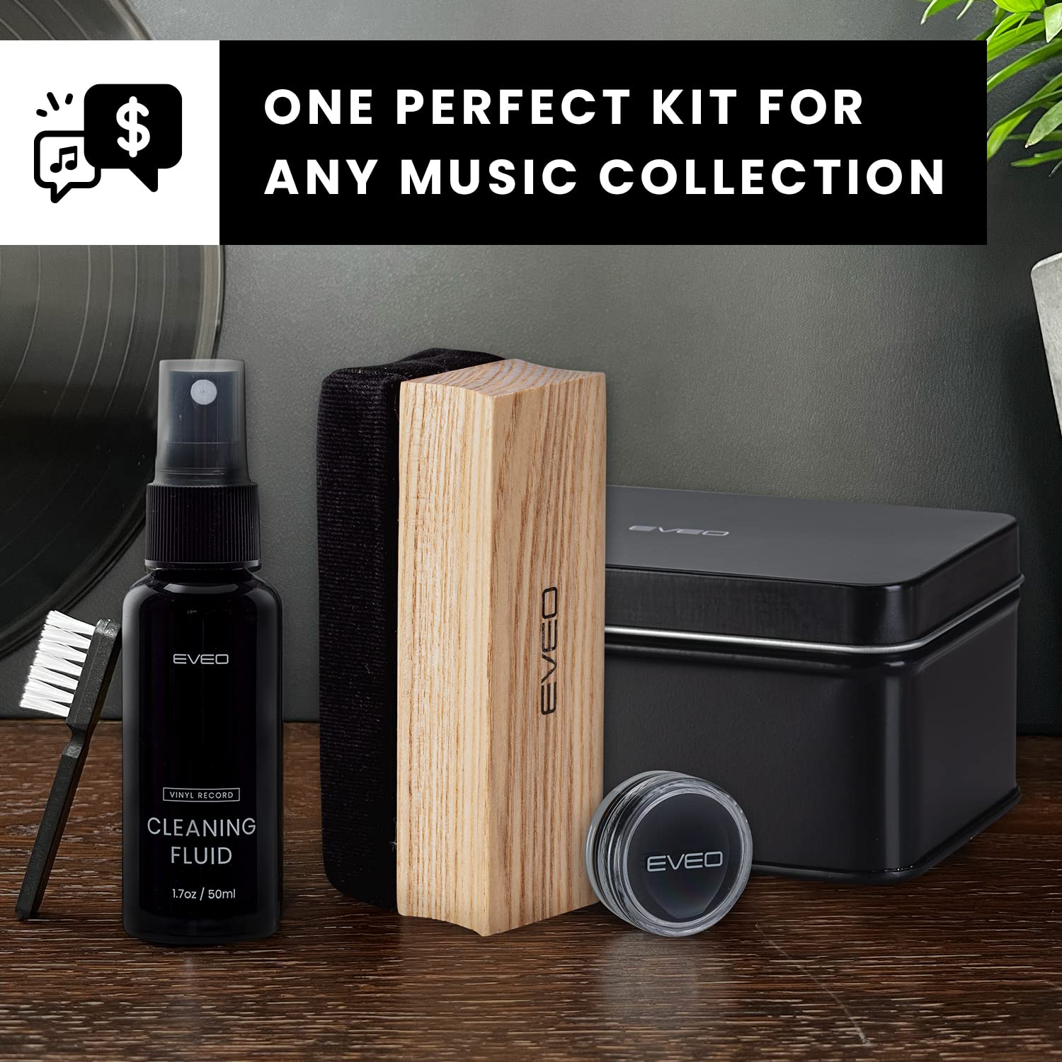 4-in-1 Premium Vinyl Record Cleaner Kit