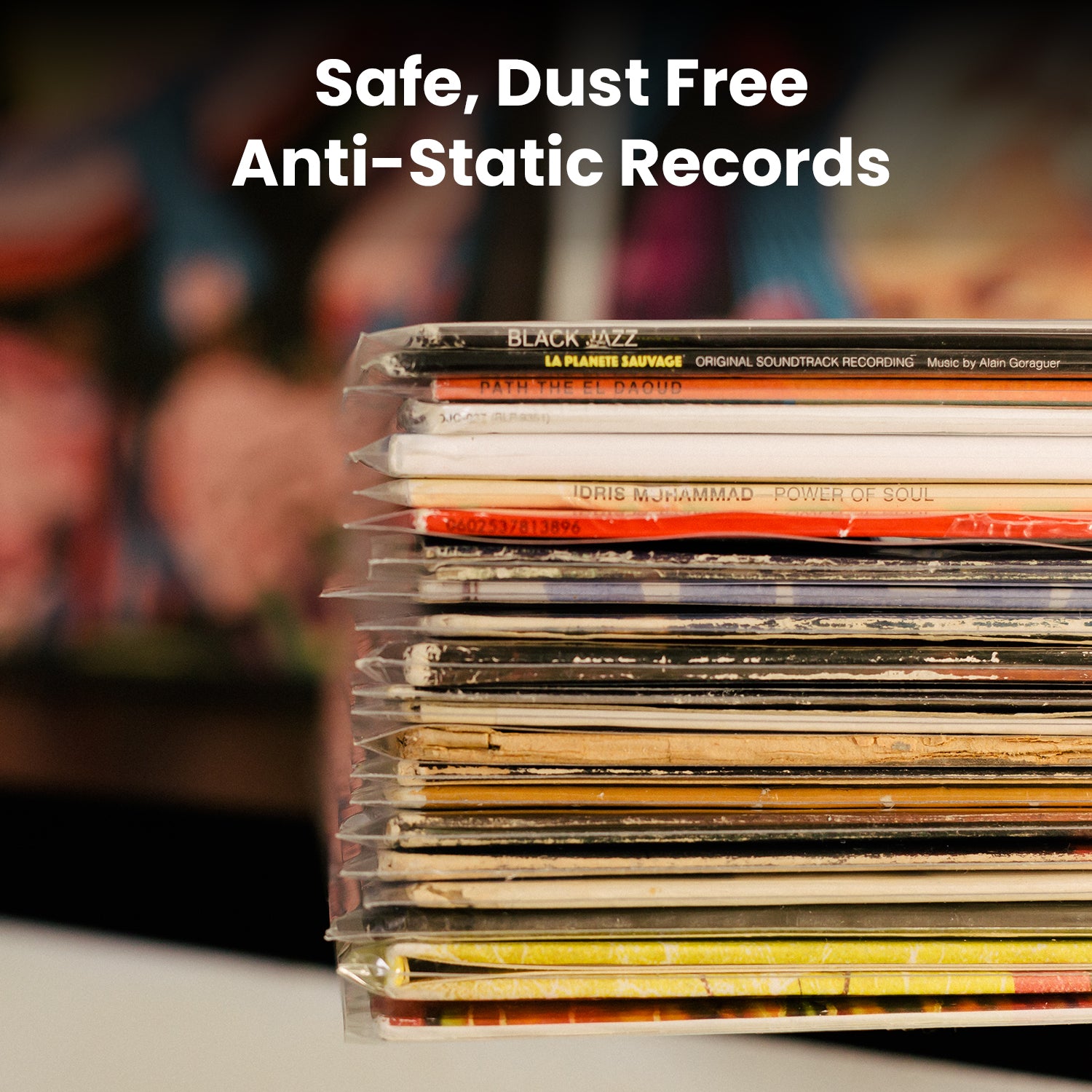 12" UltraClear Vinyl Record Outer Sleeves - Archival Quality (25-200 Packs) - EVEO TV