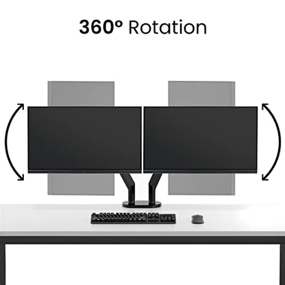 EVEO Premium Monitor Mount - Monitor Stand Vesa Bracket Adjustable Height Gas Spring Monitor Stand for Screen Full Motion Monitor Arm-Computer Monitor Stand