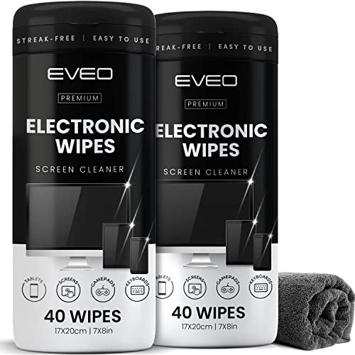 Electronics Wipes Screen Cleaner - Packs of 40