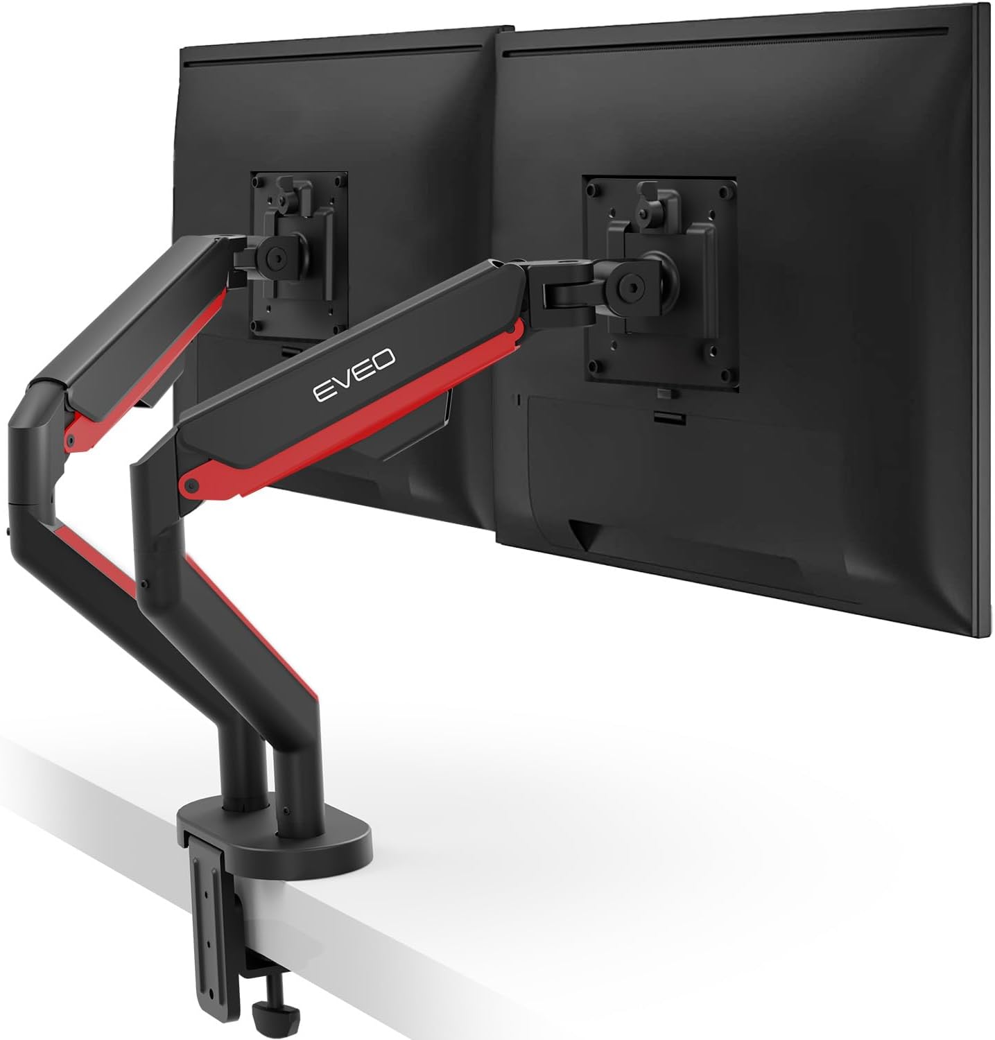 EVEO Premium Monitor Mount - Monitor Stand Vesa Bracket Adjustable Height Gas Spring Monitor Stand for Screen Full Motion Monitor Arm-Computer Monitor Stand