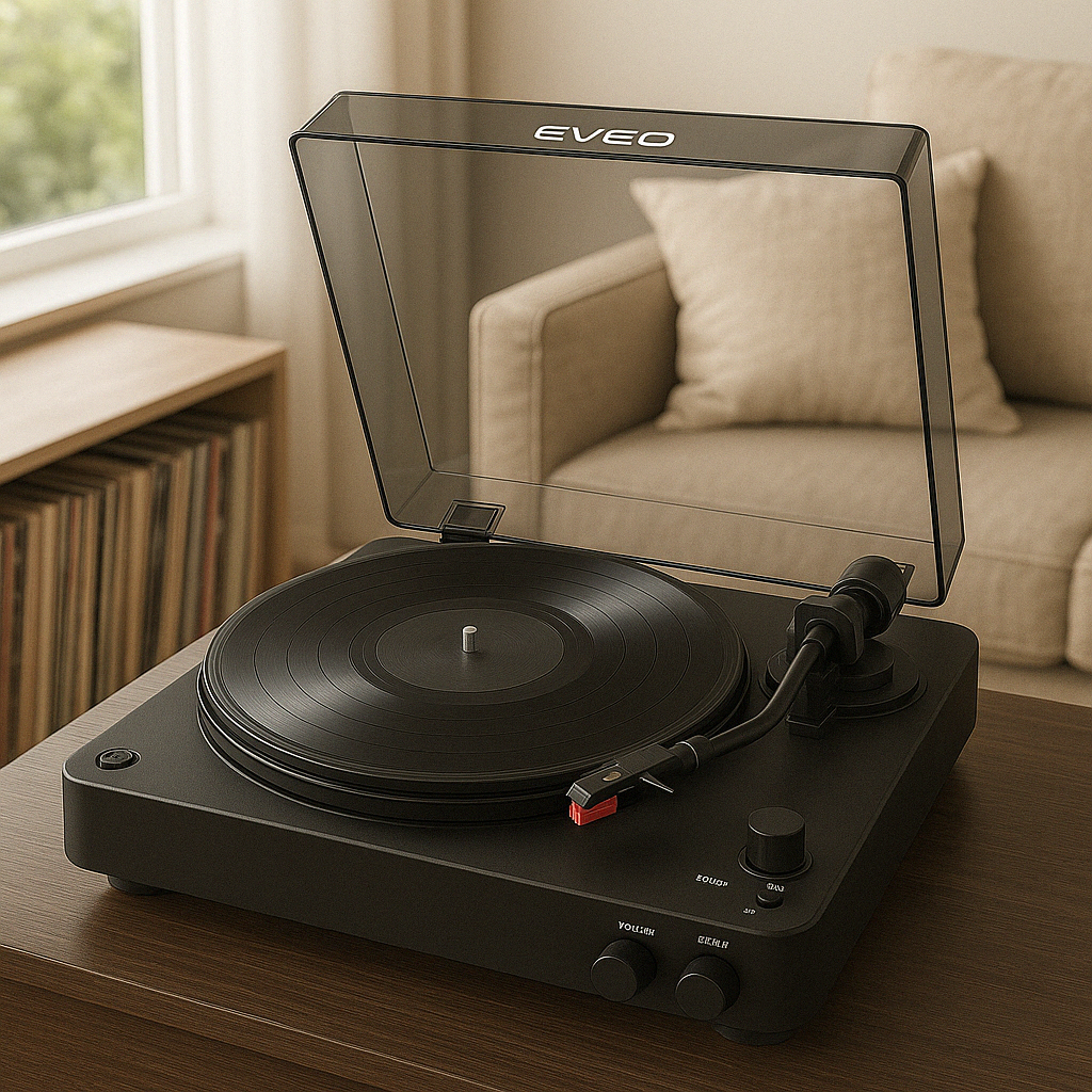 Premium Vinyl Record Player - EVEO TV
