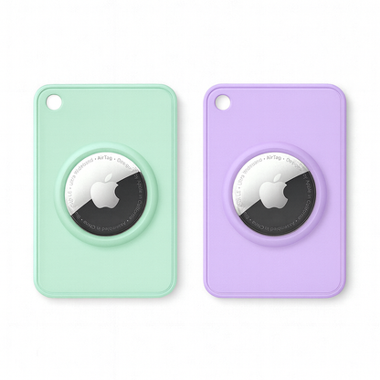 Apple AirTag Wallet Holder – (2 Pack) - Green & Purple