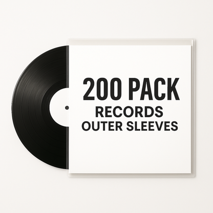 12" UltraClear Vinyl Record Outer Sleeves - Archival Quality (25-200 Packs)