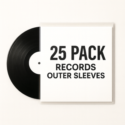 12" UltraClear Vinyl Record Outer Sleeves - Archival Quality (25-200 Packs)
