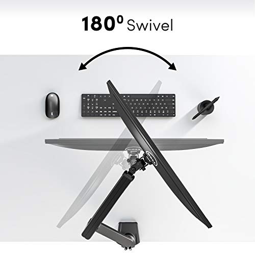 Premium Monitor Mount Desk Arms - Monitor Arms for Dual Screens with Full Motion Spring Movement - Fit 17 Inch to 32 Inch VESA Compatible Screens (Mono) - EVEO TV